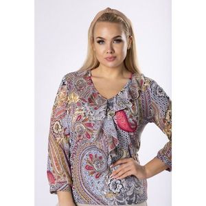 patterned blouse with chiffon sleeves vyobraziť