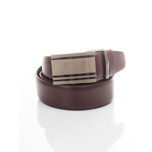 Men´s leather belt with a brown buckle vyobraziť