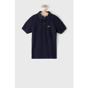 Detské polo tričko Lacoste tmavomodrá farba, s nášivkou vyobraziť