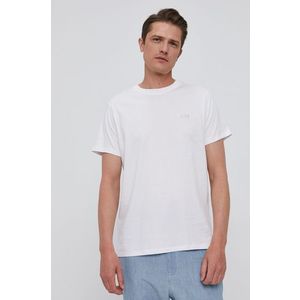Tričko Guess pánske, biela farba, jednofarebné vyobraziť