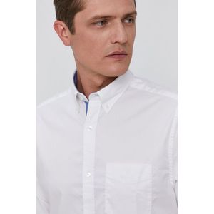 Košeľa Gant pánska, biela farba, regular, s golierom button-down vyobraziť