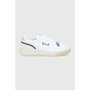 Kožená obuv Lacoste biela farba vyobraziť