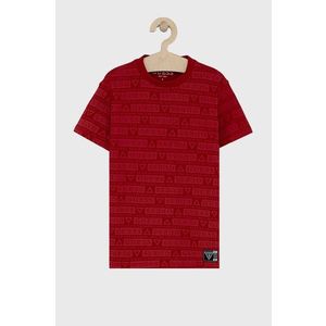 Detské tričko Guess červená farba, vzorované vyobraziť