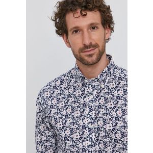 Bavlnená košeľa Tommy Hilfiger pánska, tmavomodrá farba, regular, s golierom button-down vyobraziť
