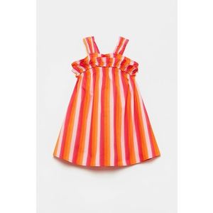 Dievčenské šaty OVS oranžová farba, mini, áčkový strih vyobraziť