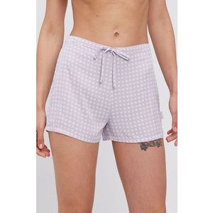 Pyžamové šortky Calvin Klein Underwear dámske, fialová farba vyobraziť