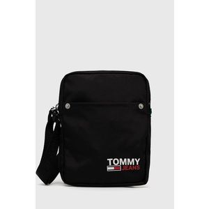 Malá taška Tommy Jeans čierna farba vyobraziť