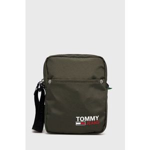 Malá taška Tommy Jeans zelená farba vyobraziť