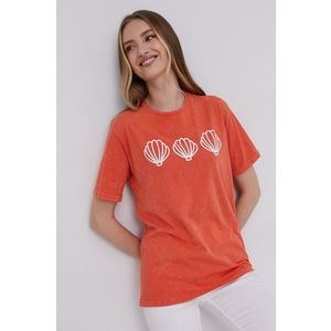 Tričko Answear Lab dámske, oranžová farba vyobraziť