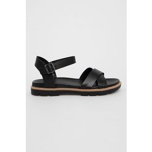 Kožené sandále Wojas dámske, čierna farba vyobraziť