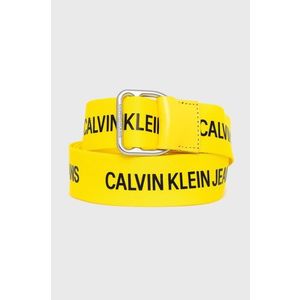 Opasok Calvin Klein Jeans pánsky, žltá farba vyobraziť