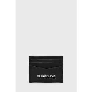 Kožená peňaženka Calvin Klein Jeans pánska, čierna farba vyobraziť