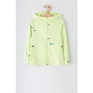Detská mikina Nike Kids zelená farba, s potlačou vyobraziť