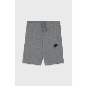 Detské krátke nohavice Nike Kids šedá farba, melanžové, nastaviteľný pás vyobraziť