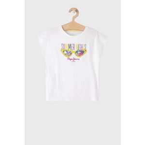 Detské tričko Pepe Jeans Diana 128-180 cm biela farba vyobraziť