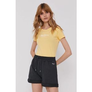 Tričko Pepe Jeans Virginia dámske, žltá farba vyobraziť