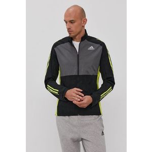 Bunda adidas Performance GK5951 pánska, čierna farba, prechodná vyobraziť