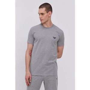 Pyžamové tričko Emporio Armani šedá farba, vzorované vyobraziť
