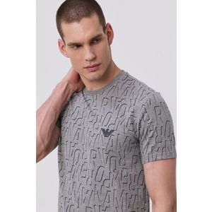 Pyžamové tričko Emporio Armani šedá farba, vzorované vyobraziť