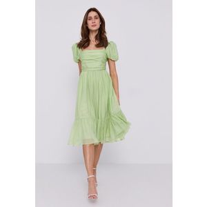 Šaty Miss Sixty zelená farba, midi, áčkový strih vyobraziť