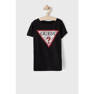 Detské tričko Guess čierna farba vyobraziť