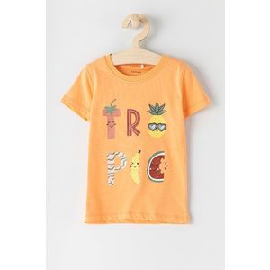 Detské tričko Name it oranžová farba vyobraziť