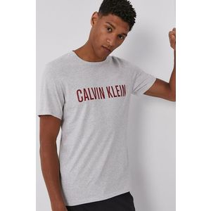 Pyžamové tričko Calvin Klein Underwear šedá farba, s potlačou vyobraziť