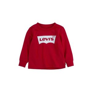 Detské tričko s dlhým rukávom Levi's červená farba, s potlačou vyobraziť