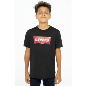 Detské tričko Levi's čierna farba, s potlačou vyobraziť