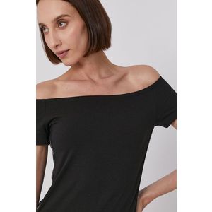 Tričko Calvin Klein dámske, čierna farba vyobraziť