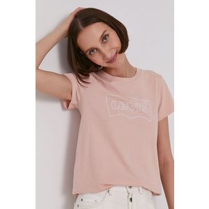 Tričko Levi's dámske, ružová farba vyobraziť