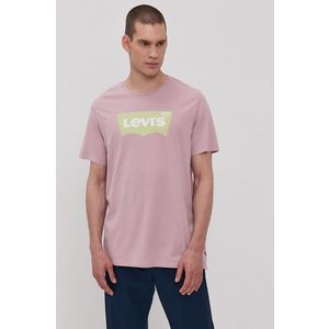 Tričko Levi's pánske, fialová farba, s potlačou vyobraziť