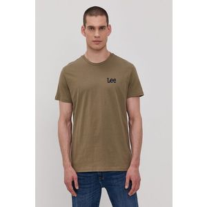 Tričko Lee (2-pack) pánske, zelená farba, jednofarebné vyobraziť