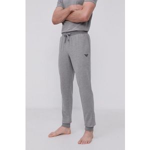 Pyžamové nohavice Emporio Armani pánske, šedá farba, jednofarebné vyobraziť
