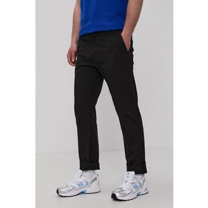 Nohavice Tommy Jeans pánske, čierna farba, rovné vyobraziť