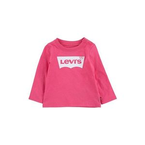 Detské tričko s dlhým rukávom Levi's ružová farba vyobraziť