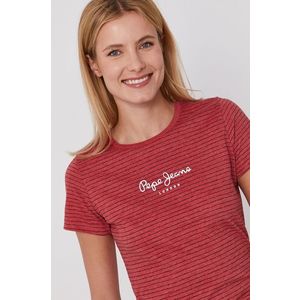 Tričko Pepe Jeans Mahsa dámske, červená farba vyobraziť