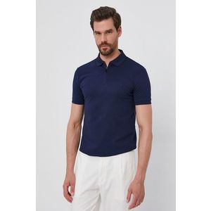 Polo tričko Polo Ralph Lauren pánske, tmavomodrá farba, jednofarebné vyobraziť