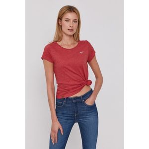 Tričko Pepe Jeans Marjorie dámske, červená farba vyobraziť