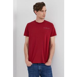 Tričko Pepe Jeans RAMON pánske, červená farba, s potlačou vyobraziť