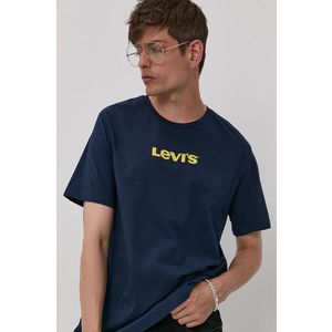 Tričko Levi's pánske, tmavomodrá farba, s potlačou vyobraziť