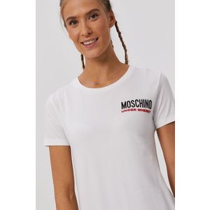 Tričko Moschino Underwear dámske, biela farba vyobraziť
