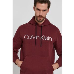 Mikina Calvin Klein pánska, hnedá farba, s potlačou vyobraziť