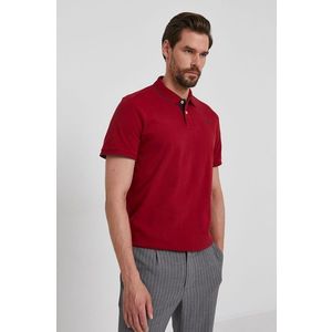 Polo tričko Pepe Jeans pánske, červená farba, jednofarebné vyobraziť