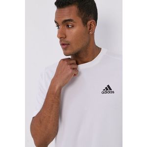 Tréningové tričko adidas GM5509 biela farba, jednofarebné vyobraziť