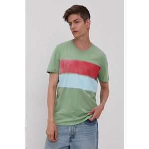 Tričko Tom Tailor pánske, zelená farba, vzorované vyobraziť