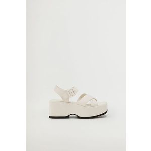 Sandále Mango SPICY1 dámske, biela farba, na platforme vyobraziť