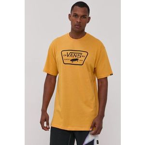 Tričko Vans pánske, žltá farba, s potlačou vyobraziť