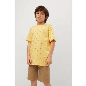Detské tričko Mango Kids STAMP1 žltá farba, vzorované vyobraziť