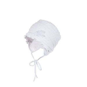 Detská čiapka Jamiks biela farba biela, z tenkej pleteniny, bavlnená vyobraziť